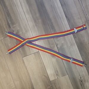 Rainbow suspenders vintage